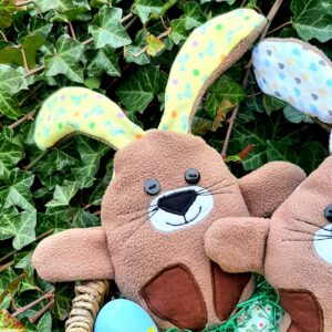 Hase im Ei - Gelb gemustert