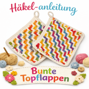 Häkelanleitung "Topflappen im Mosaik-Muster"