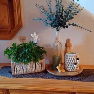 Makramee - Holzboxen