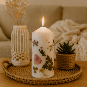 Dekokerzen im Natur-Stil