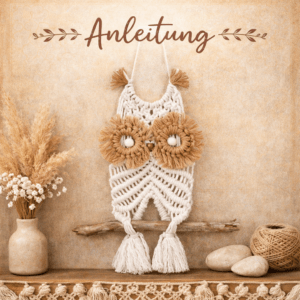 Anleitung zum Selbermachen - Makramee Eule