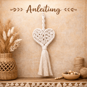 Anleitung zum Selbermachen - Makramee Herz für Fortgeschrittene